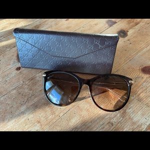 Gucci Gold BambooTortoise Cat Eye Sunglasses
